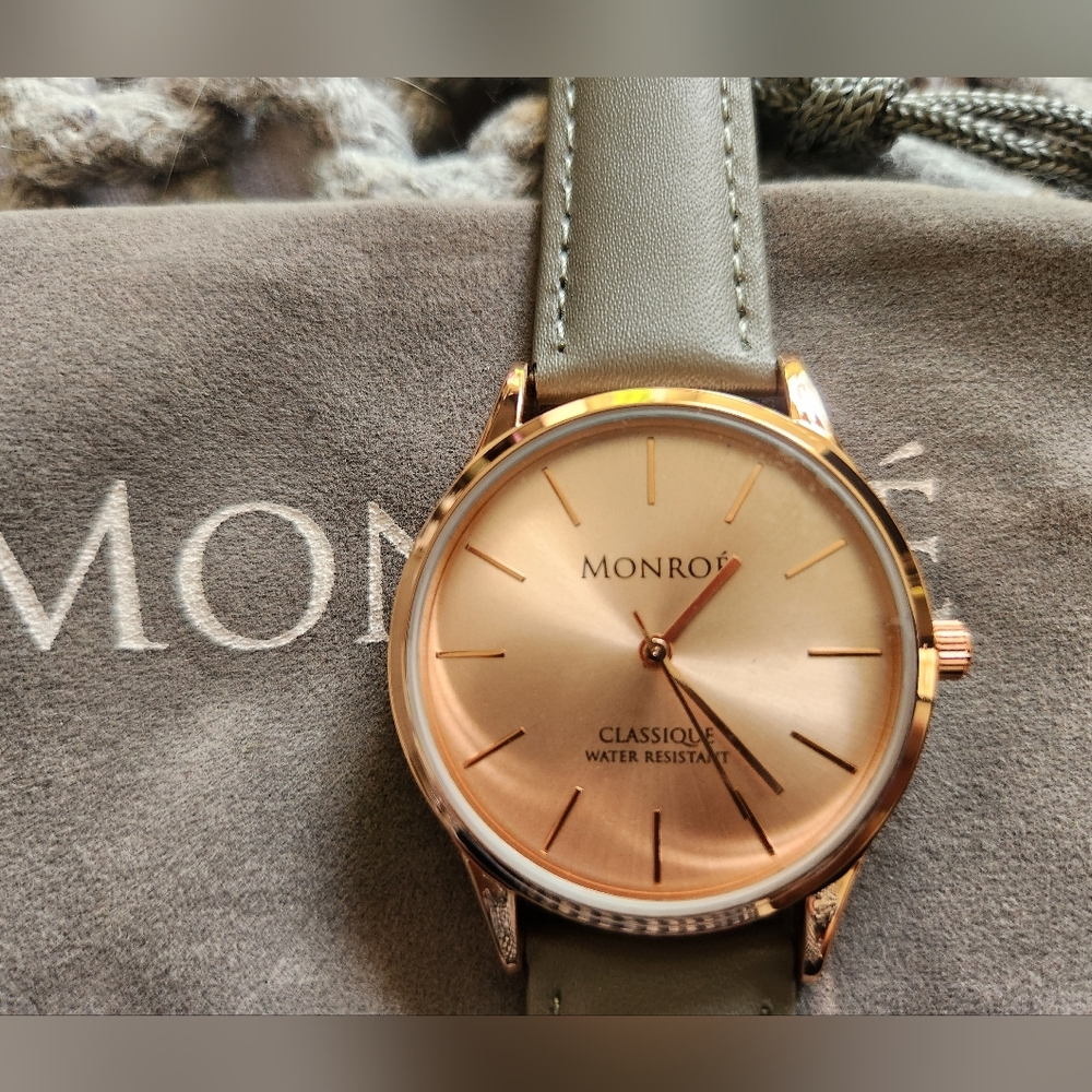 NWT Monroe‎ Watch- Rose gold/gray - Picture 2 of 8